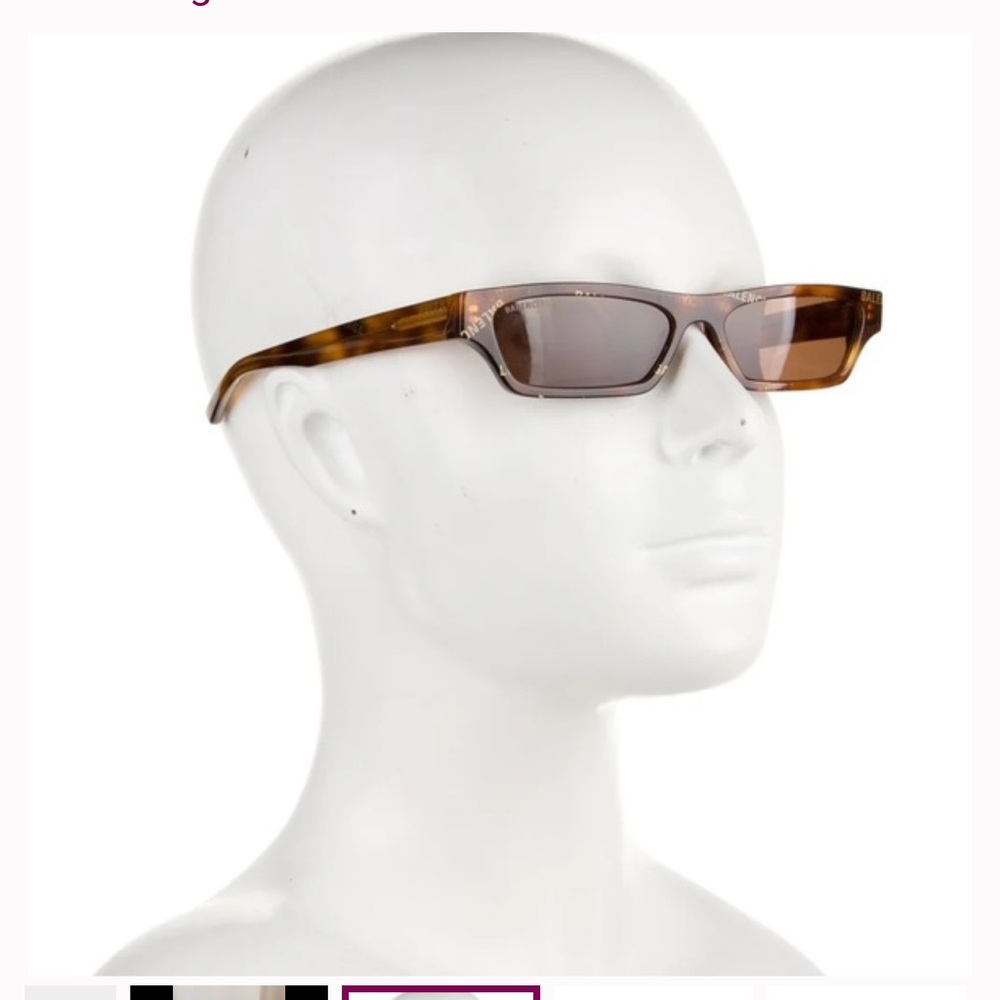Balenciaga 55mm Logo Sunglasses in Havana Tortoise Brown - Bb0075s